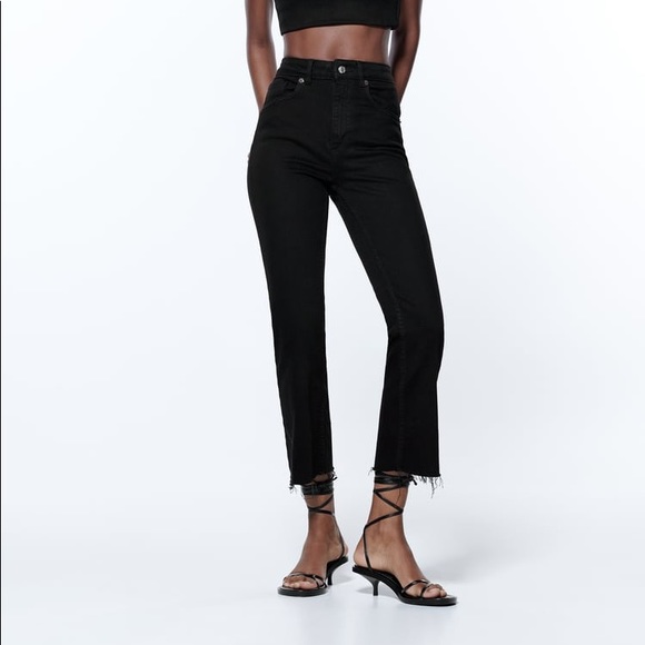 NWT ZARA High Rise Straight Leg Jeans - Picture 2 of 10